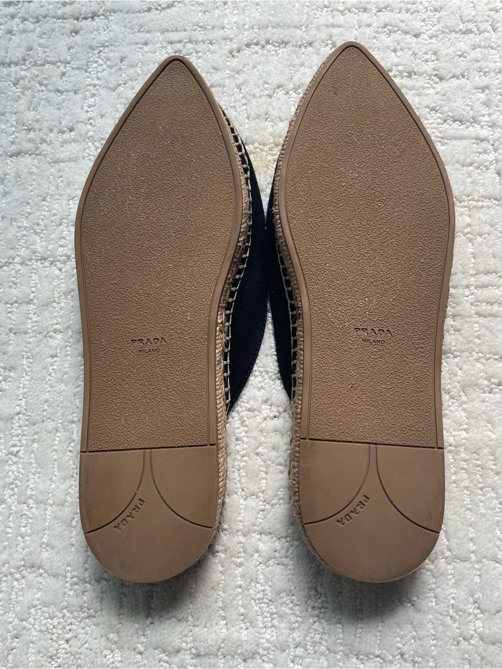 Prada Black Suede Bijou Pointed Toe Mule Shoes Mirror Metallic Accents Summer 10 - Picture 4 of 10